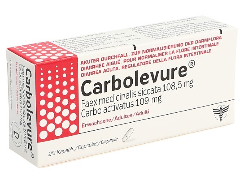 CARBOLEVURE capsules adulte 20 pièces CARBOLEVURE capsules adulte 20 pièces