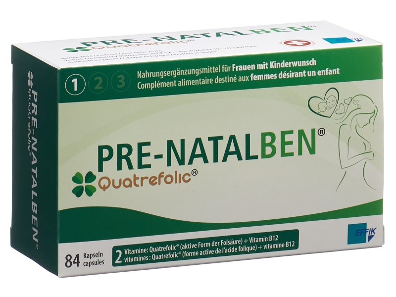 NATALBEN Pre-Natalben Quatrefolic 84caps