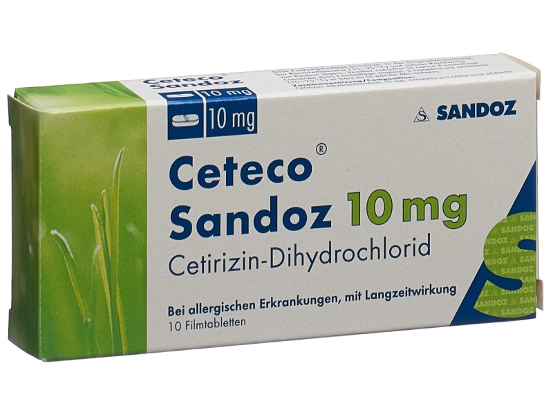 CETECO SANDOZ comprimés pelliculés 10mg 10 pièces