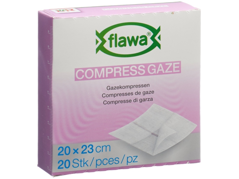 FLAWA compresse gaze coup 20x23cm réd germ 20 pce