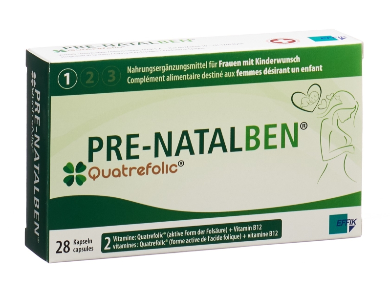 NATALBEN Pre-Natalben Quatrefolic 28caps